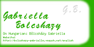 gabriella bolcshazy business card