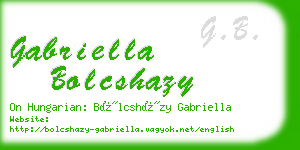 gabriella bolcshazy business card